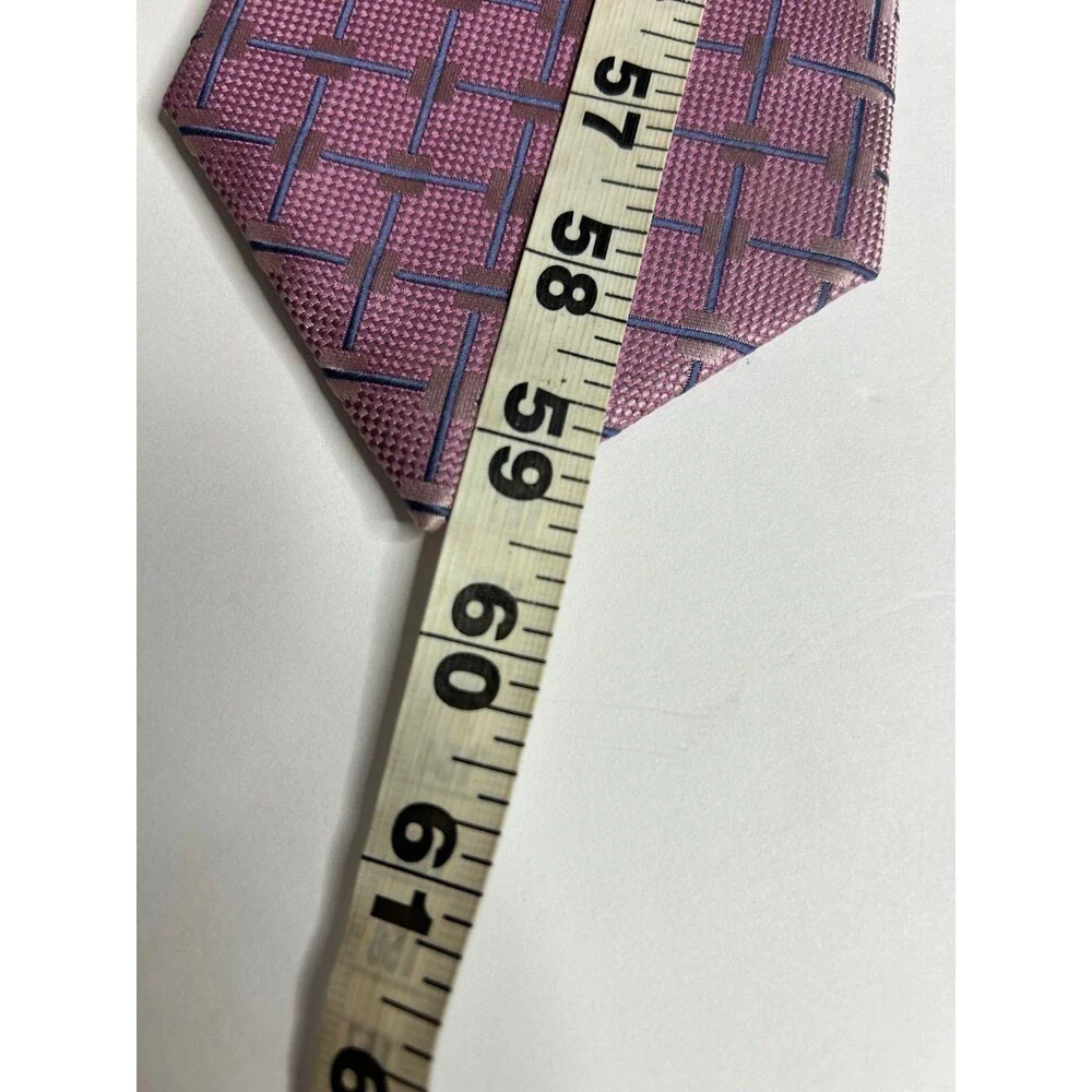 Lavender Pink and Blue design Silk Tie
